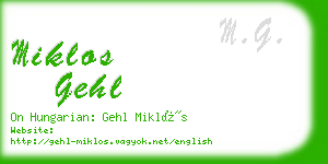 miklos gehl business card